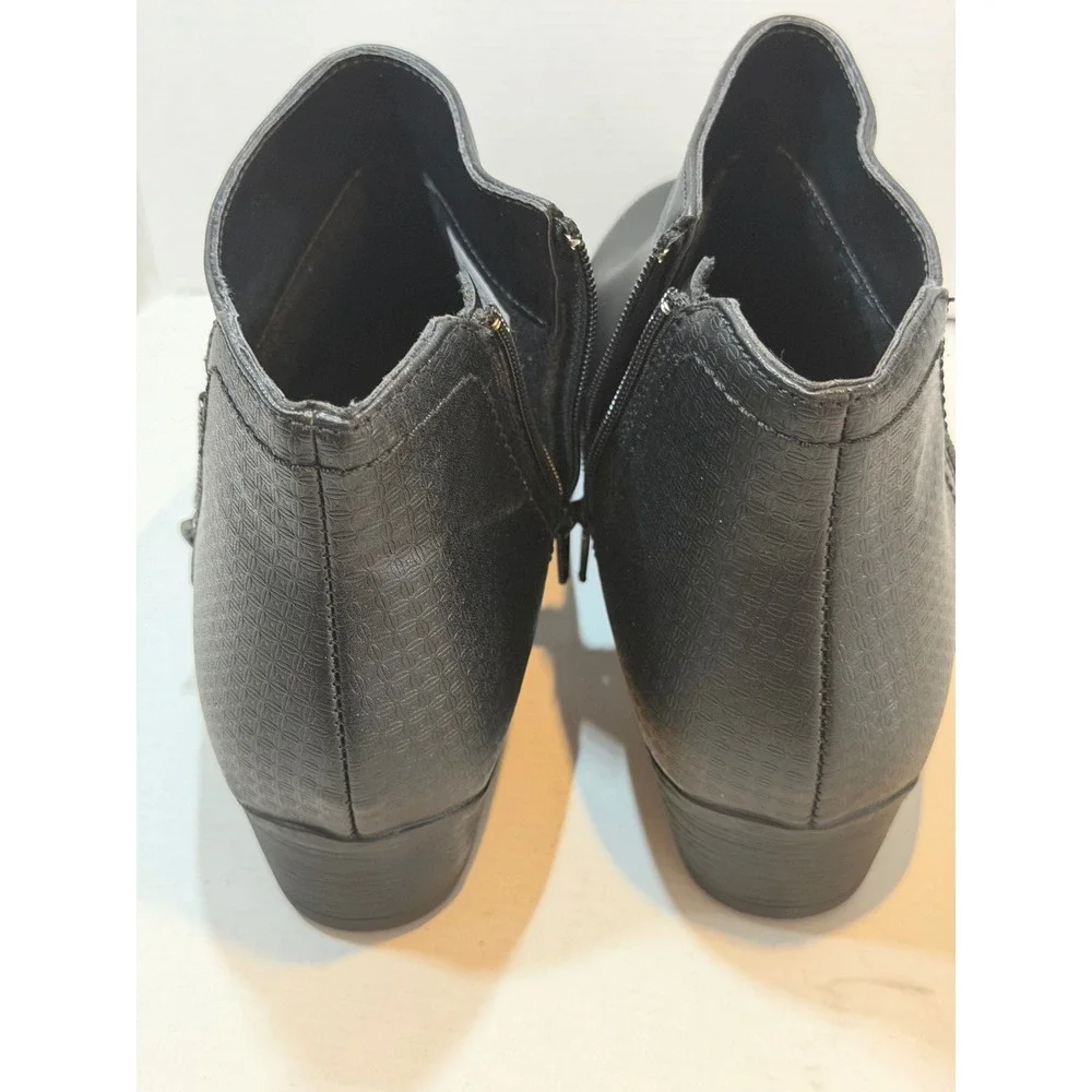 NWOB Rockport Women's Black Carly Work Booties - Alloy Toe Perfect! 9